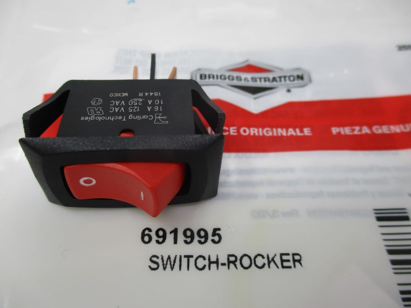 Genuine Briggs & Stratton 691995 On Off Rocker Switch 493521 555098 691995 - Image 3