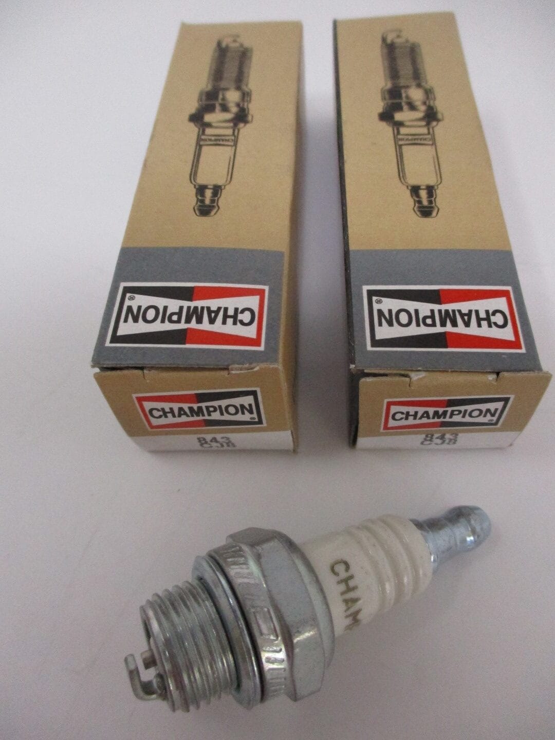2 Genuine Champion 843 CJ8 Nickel Spark Plug Copper Plus Chainsaw Small Engines