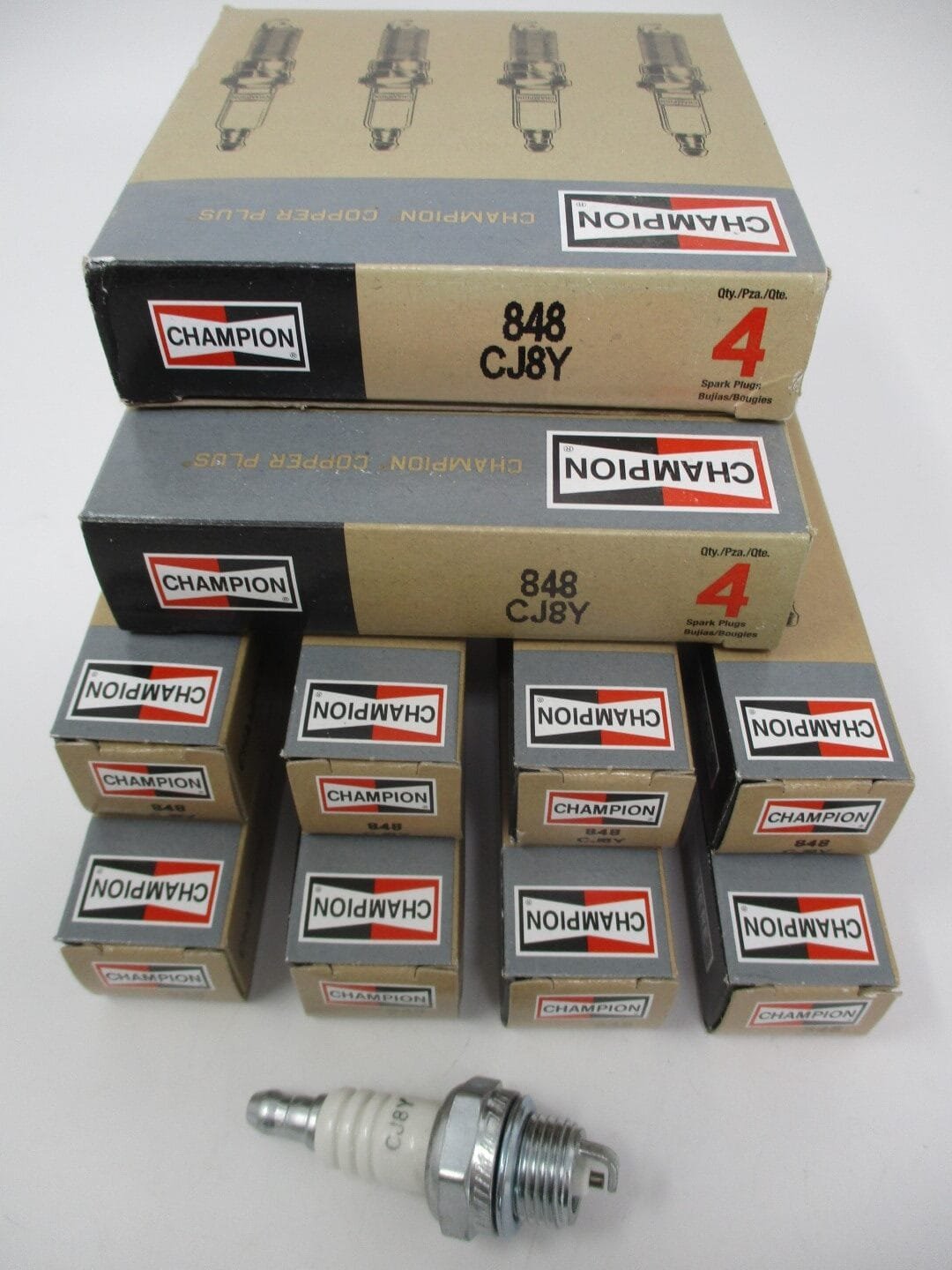 8 Genuine Champion 848 CJ8Y Nickel Spark Plug's Copper Plus Small Engines