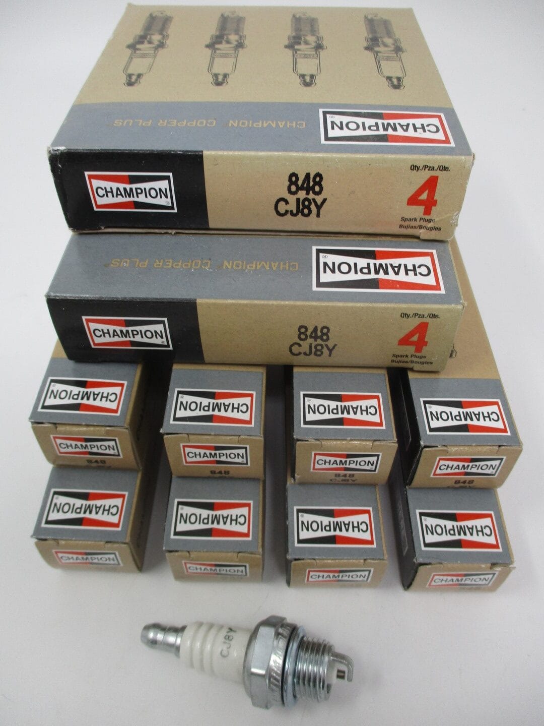 8 Genuine Champion 848 CJ8Y Nickel Spark Plug's Copper Plus Small Engines