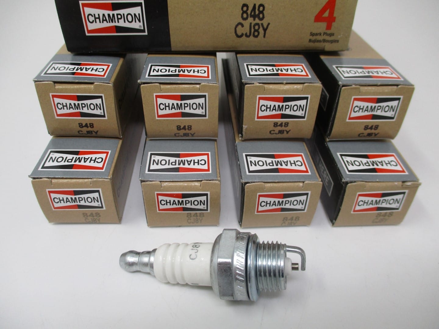 8 Genuine Champion 848 CJ8Y Nickel Spark Plug's Copper Plus Small Engines - Image 3