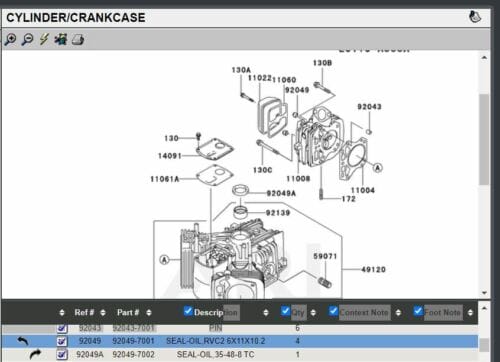 Genuine Kawasaki Oil Seal 92049-7001 John Deere M138389 FH381V, FH430V, FH480V, FH500V