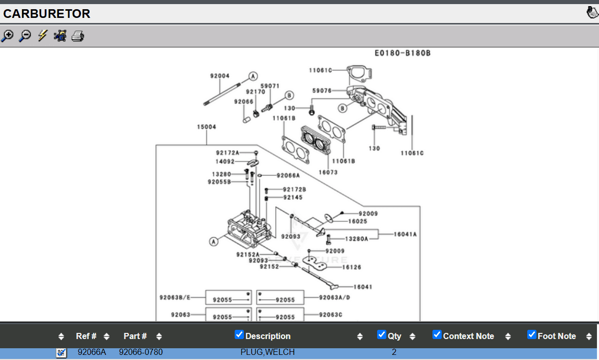 2 Genuine Kawasaki 92066-0780 Welch Plug FX651V FX691V FX730V 4 Stroke - Image 4