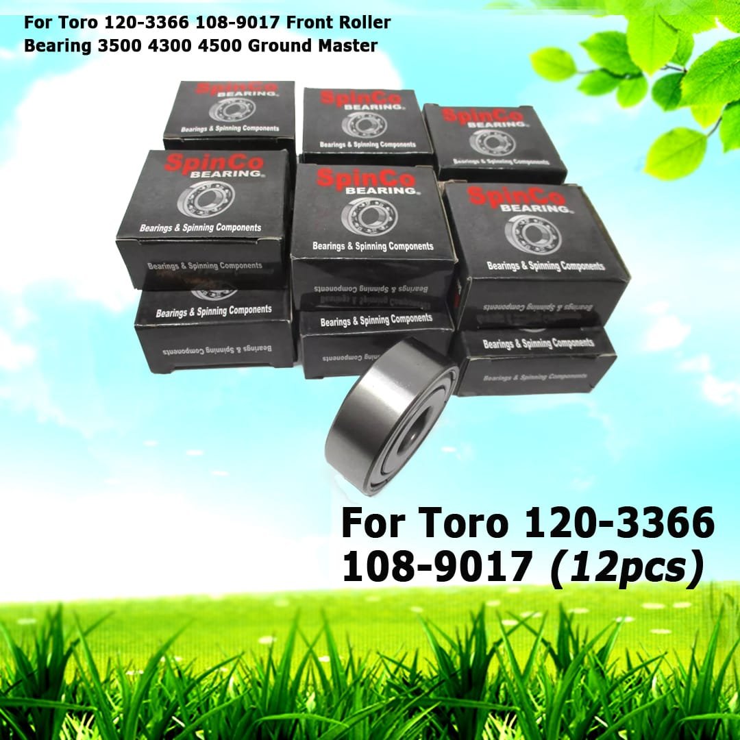 12 For Toro 120-3366, 108-9017 Front Roller Bearing 3500 4300 4500 Ground Master