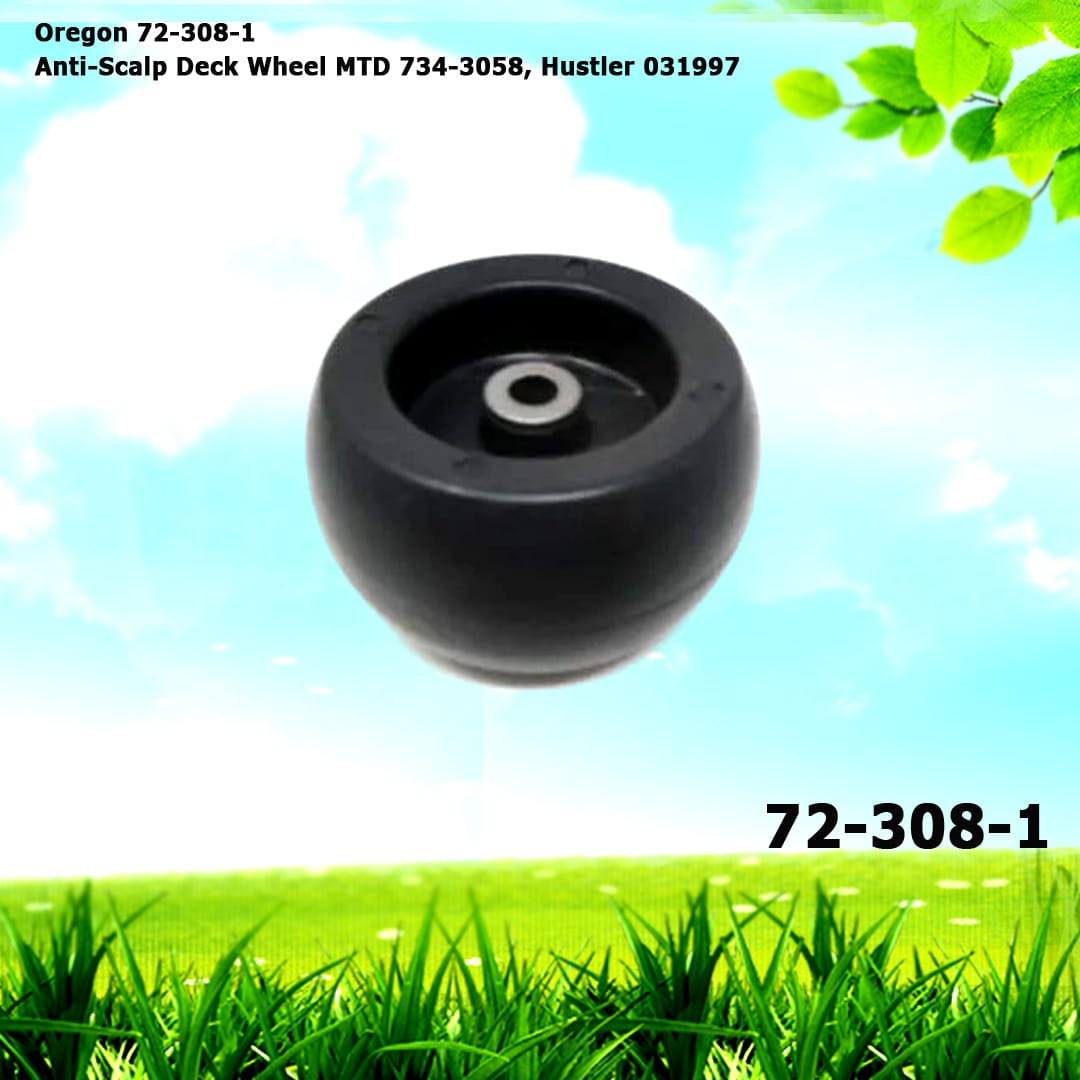 Oregon 72-308-1 Anti-Scalp Deck Wheel MTD 734-3058, Hustler 031997