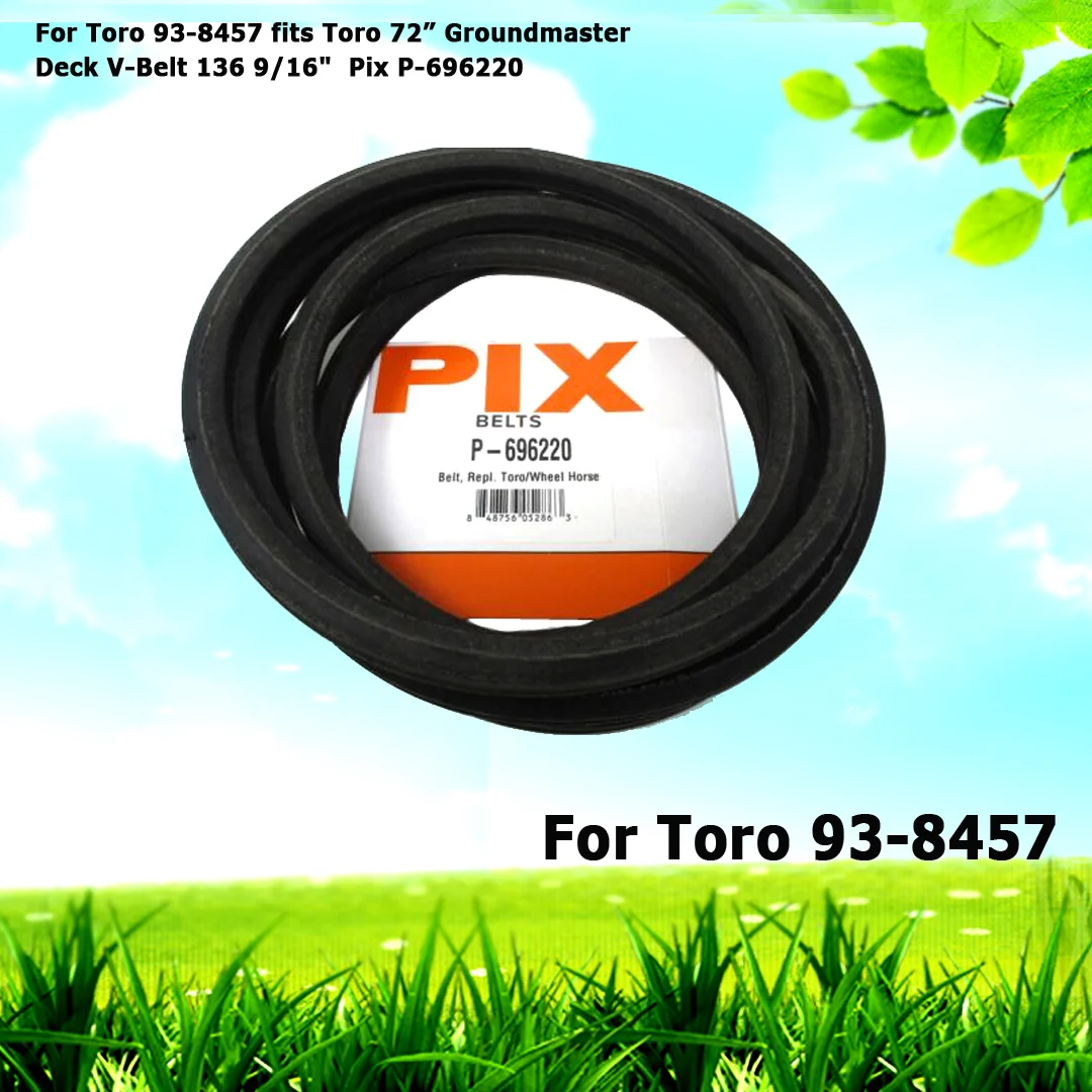 For Toro 93-8457 fits Toro 72” Groundmaster Deck V-Belt 136 9/16"