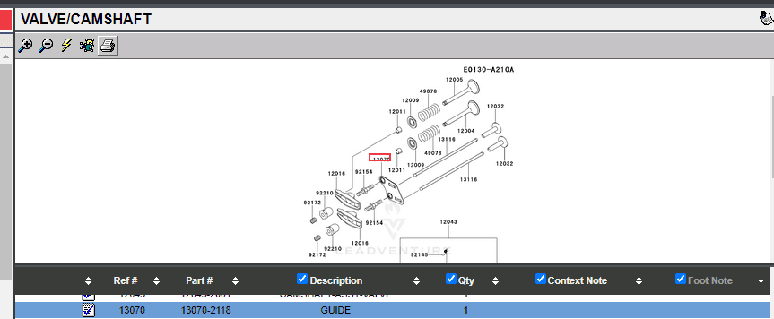 Genuine Kawasaki 13070-2118 Push Rod Guide FJ180V - Image 4