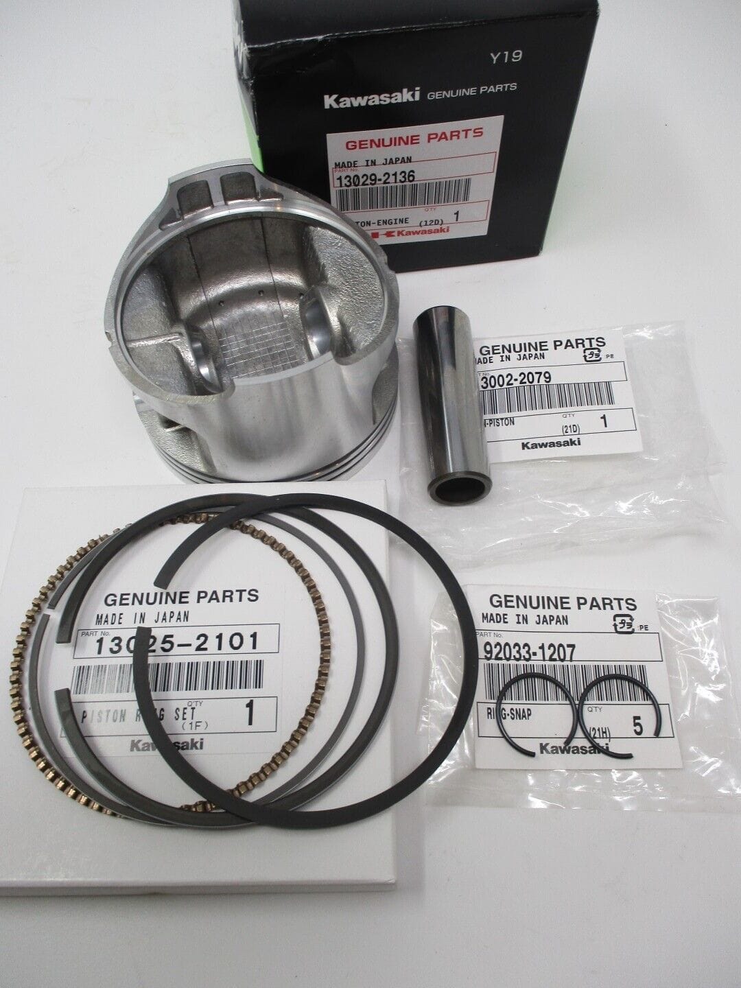 Genuine Kawasaki 13001-2185 Piston 13008-6059 Rings Pin 13029-2079 Snap-Rings - Image 3