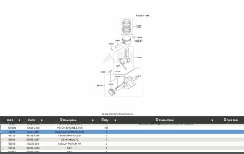 Genuine Kawasaki 13251-2081 Connecting Rod FE120D FE120 Toro 1000 Flex 21 - Image 6