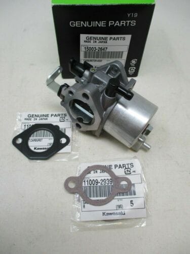 Genuine Kawasaki 15003-2647 Carburetor with 11009-2827 & 11009-2939 Gasket FE290D FE290R