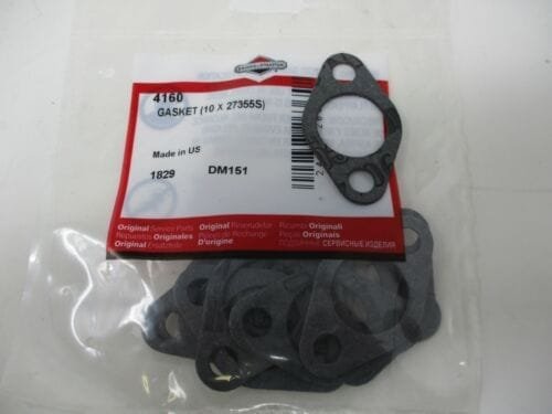 10 Packs Briggs & Stratton 4160 / 27355S Intake Gasket (Fits Carburetor 299437)