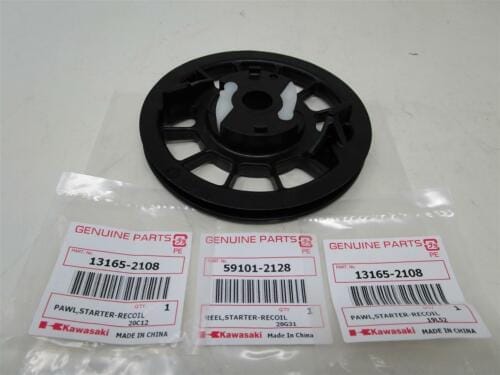 Genuine Kawasaki 59101-2128 Reel Starter Recoil & 2 13165-2108 Pawl Recoil