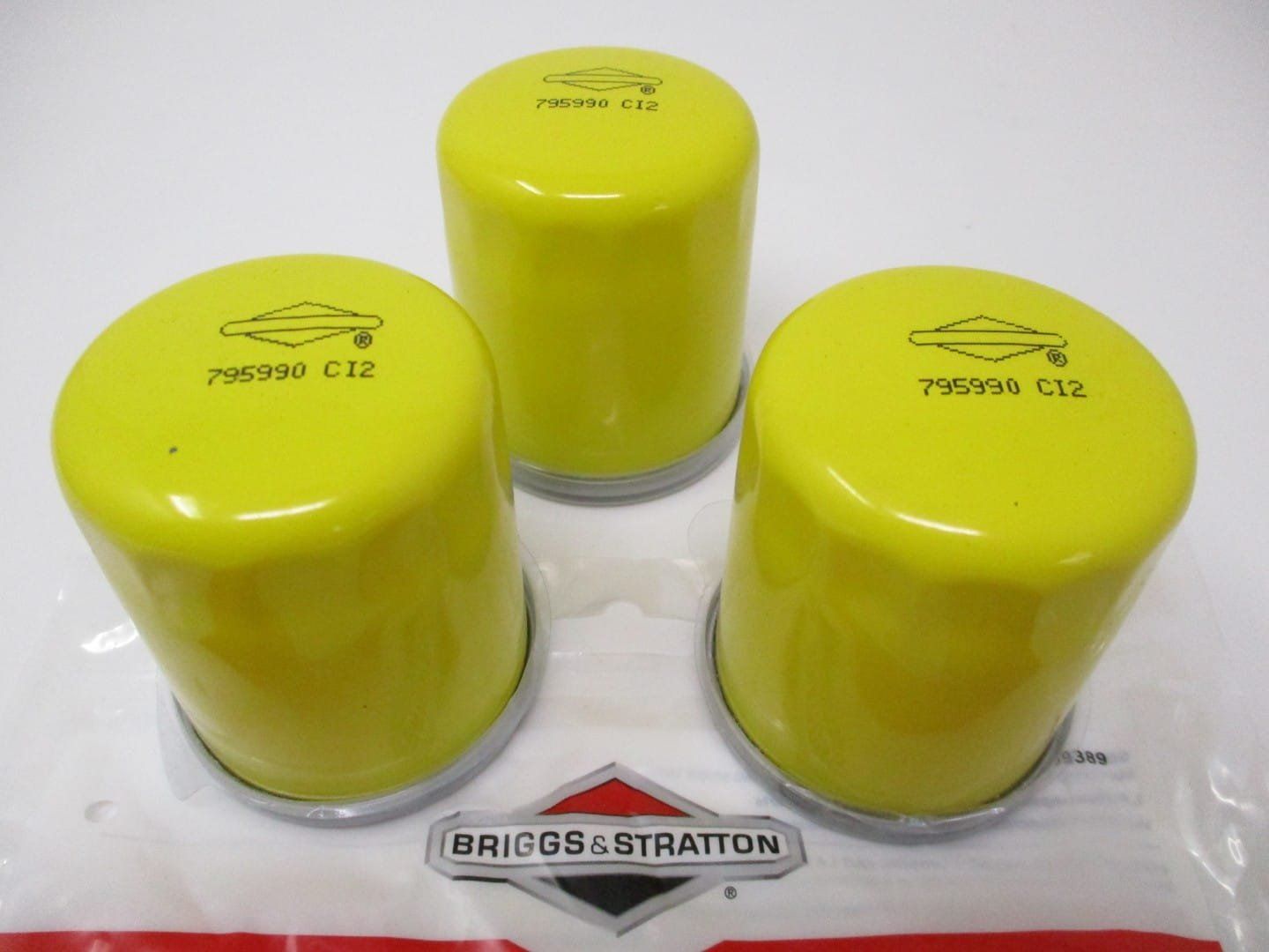 3 Genuine Briggs & Stratton 795990 Oil Filter Lawnmower 807542 792615 121S07 - Image 3