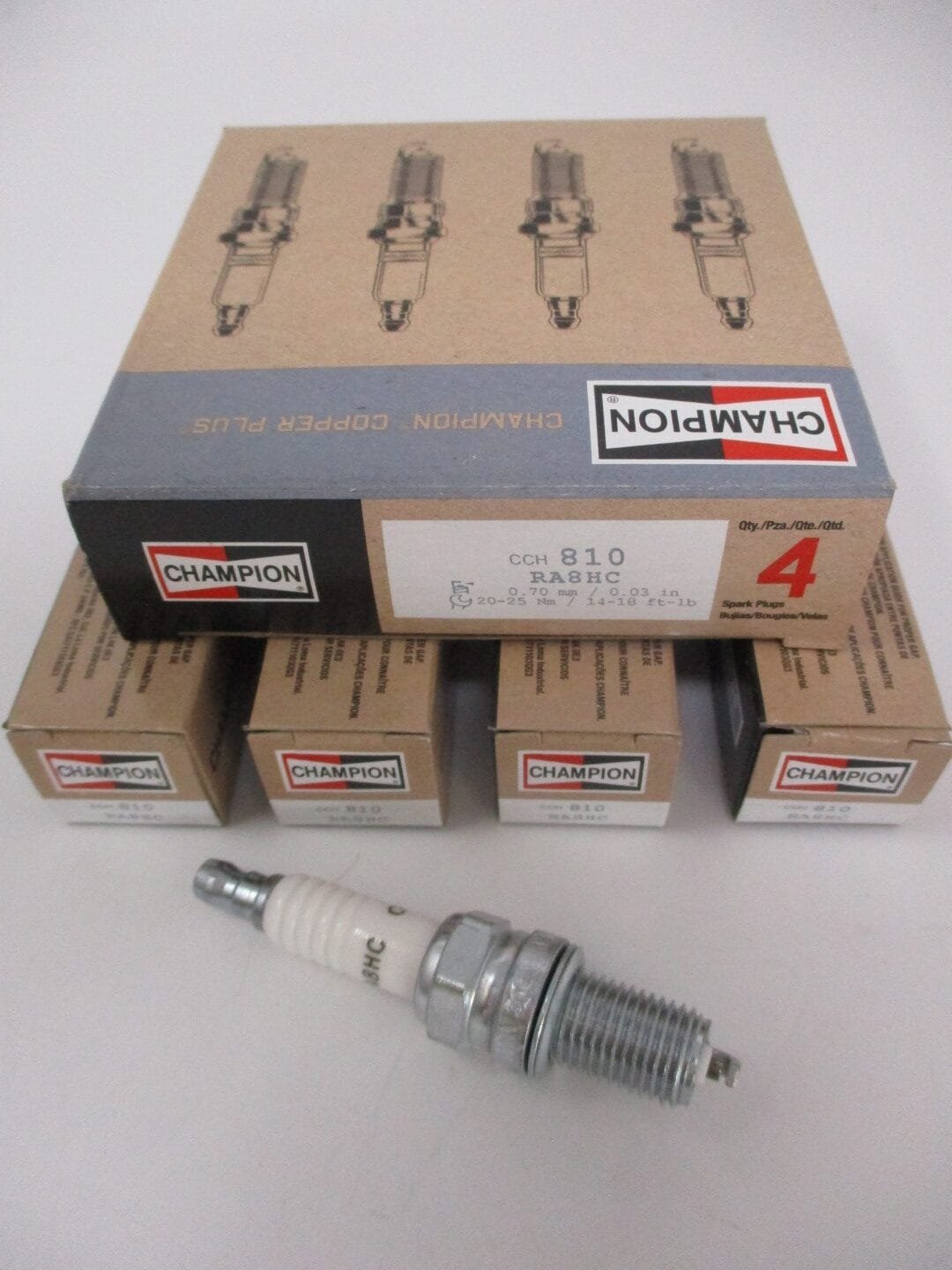 4 Genuine Champion 810 RA8HC Nickel Spark Plug Copper Plus Chainsaw