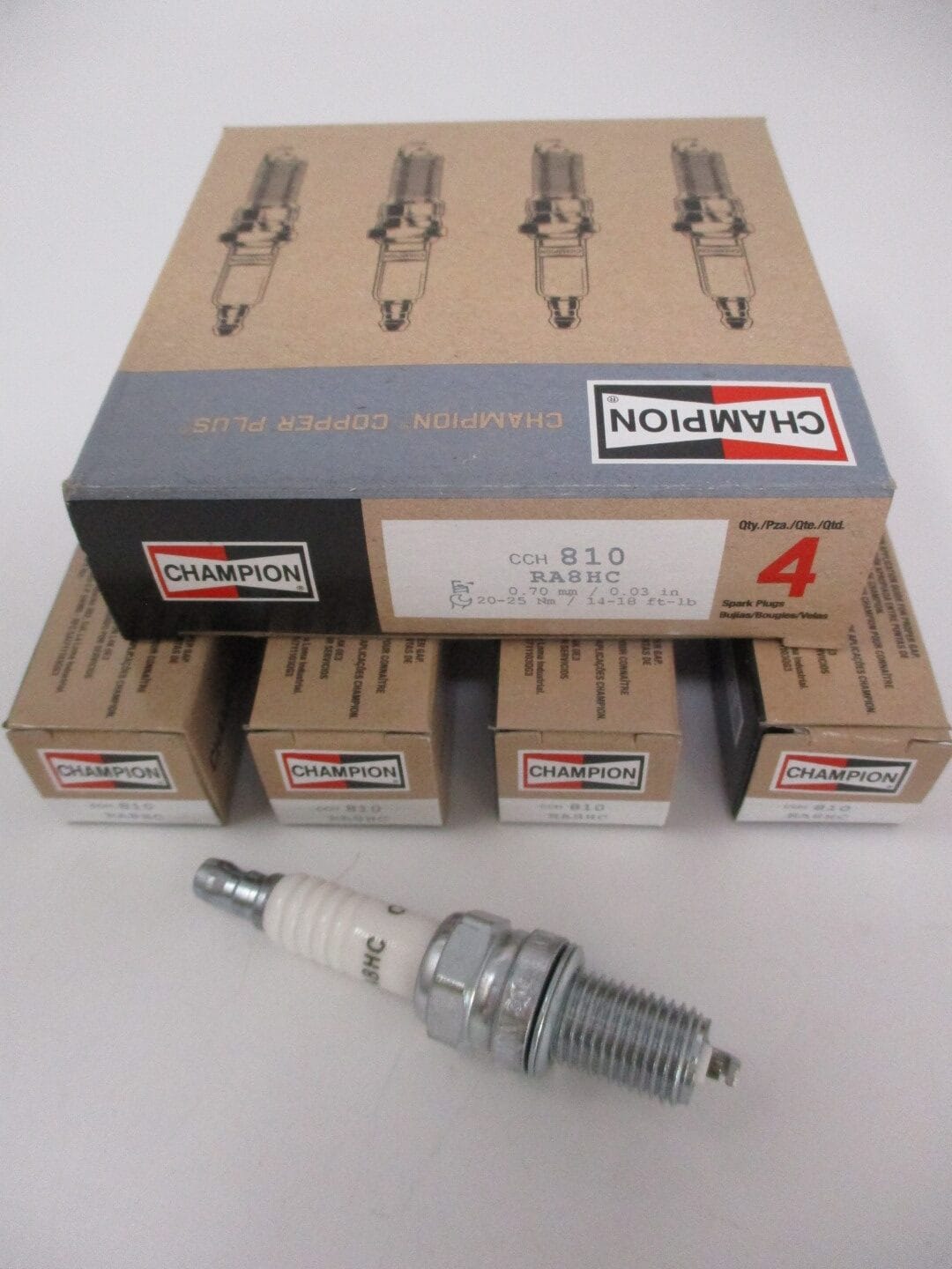4 Genuine Champion 810 RA8HC Nickel Spark Plug Copper Plus Chainsaw