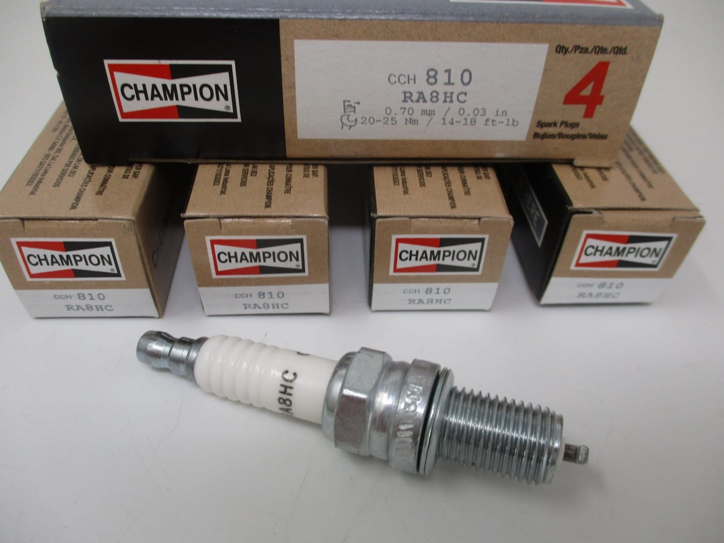 4 Genuine Champion 810 RA8HC Nickel Spark Plug Copper Plus Chainsaw - Image 3