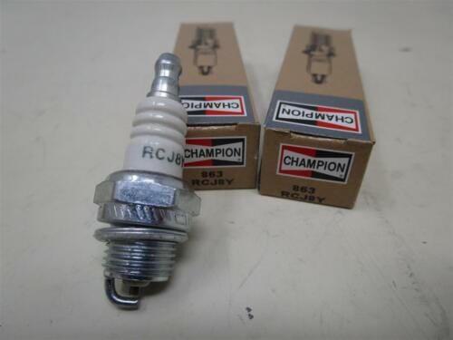 2 Genuine Champion 863 RCJ8Y Nickel Spark Plug's Copper Plus Chainsaw - Image 2