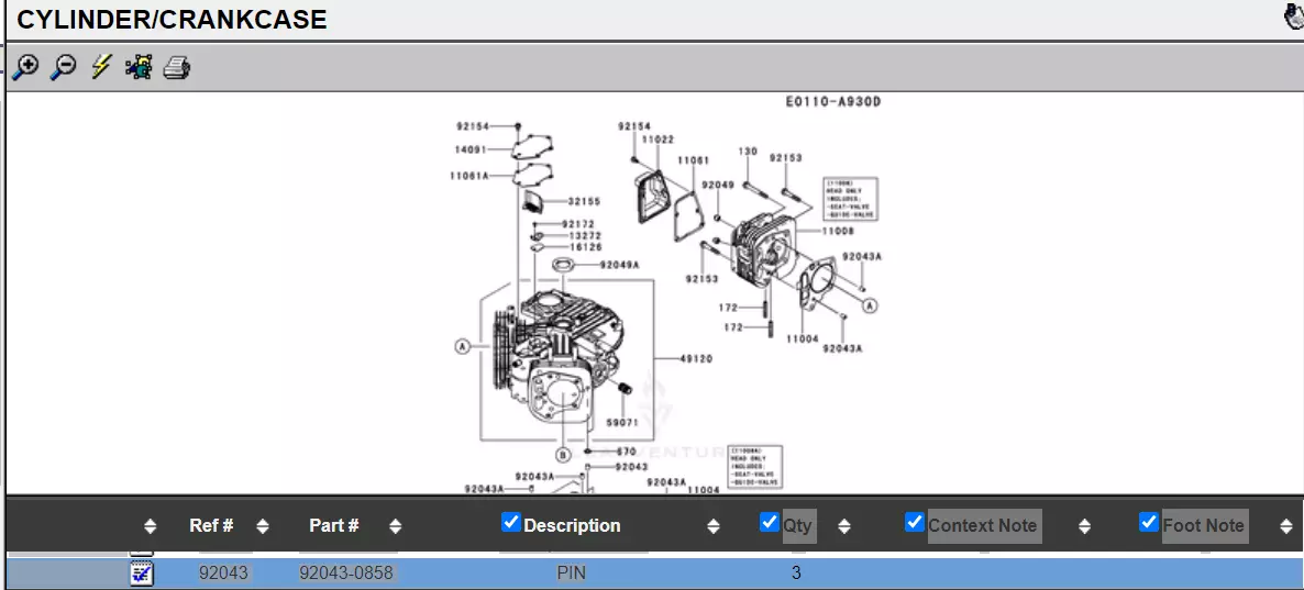2 Genuine Kawasaki 92043-0858 Location Pin FR541V FR600V FR651V FR691V FR730V - Image 4
