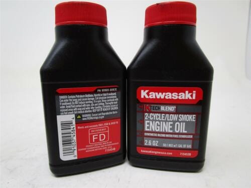 2 Btls Genuine Kawasaki 99969-6082C 2-Cycle Engine Oil 2.6 OZ Mix w/ 1 Gal of Gas