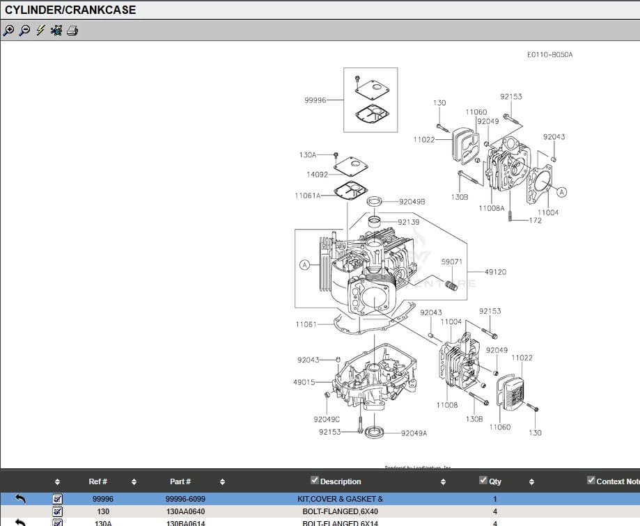 Genuine OEM Kawasaki 99996-6099 Breather Cover & Gasket & Bolts FH430V - Image 3