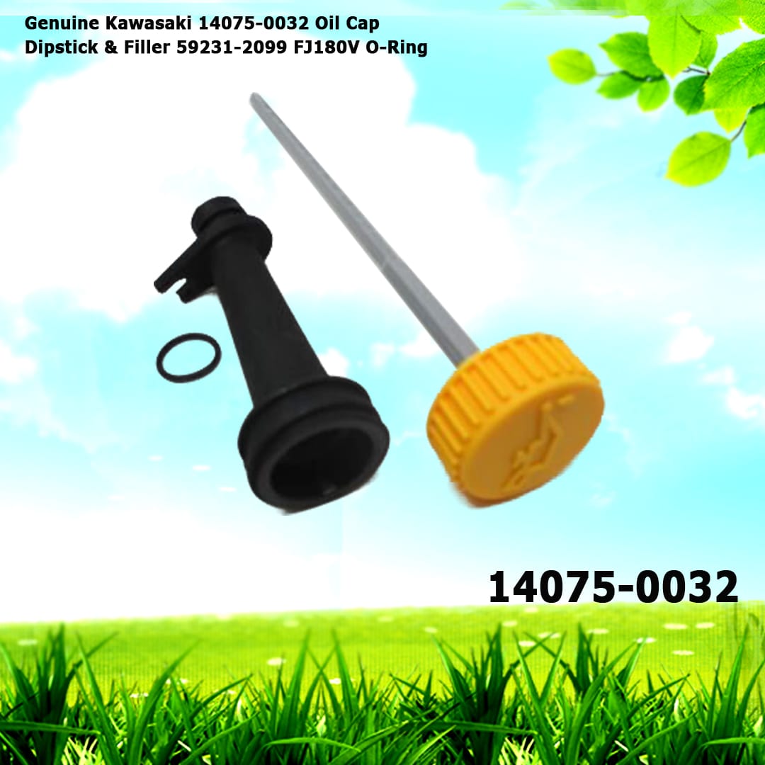 Genuine Kawasaki 14075-0032 Oil Cap Dipstick & Filler 59231-2099 FJ180V O-Ring
