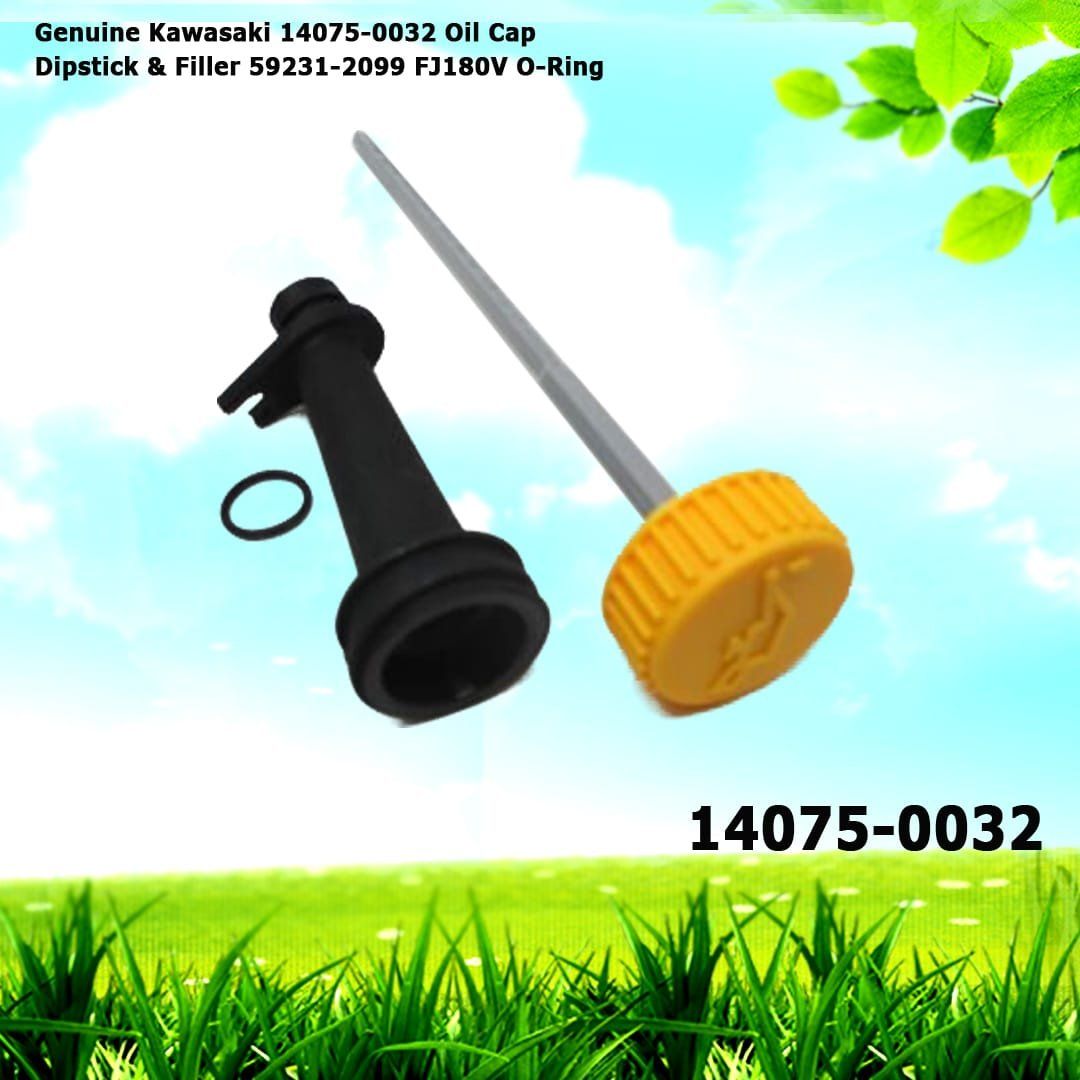 Genuine Kawasaki 14075-0032 Oil Cap Dipstick & Filler 59231-2099 FJ180V O-Ring