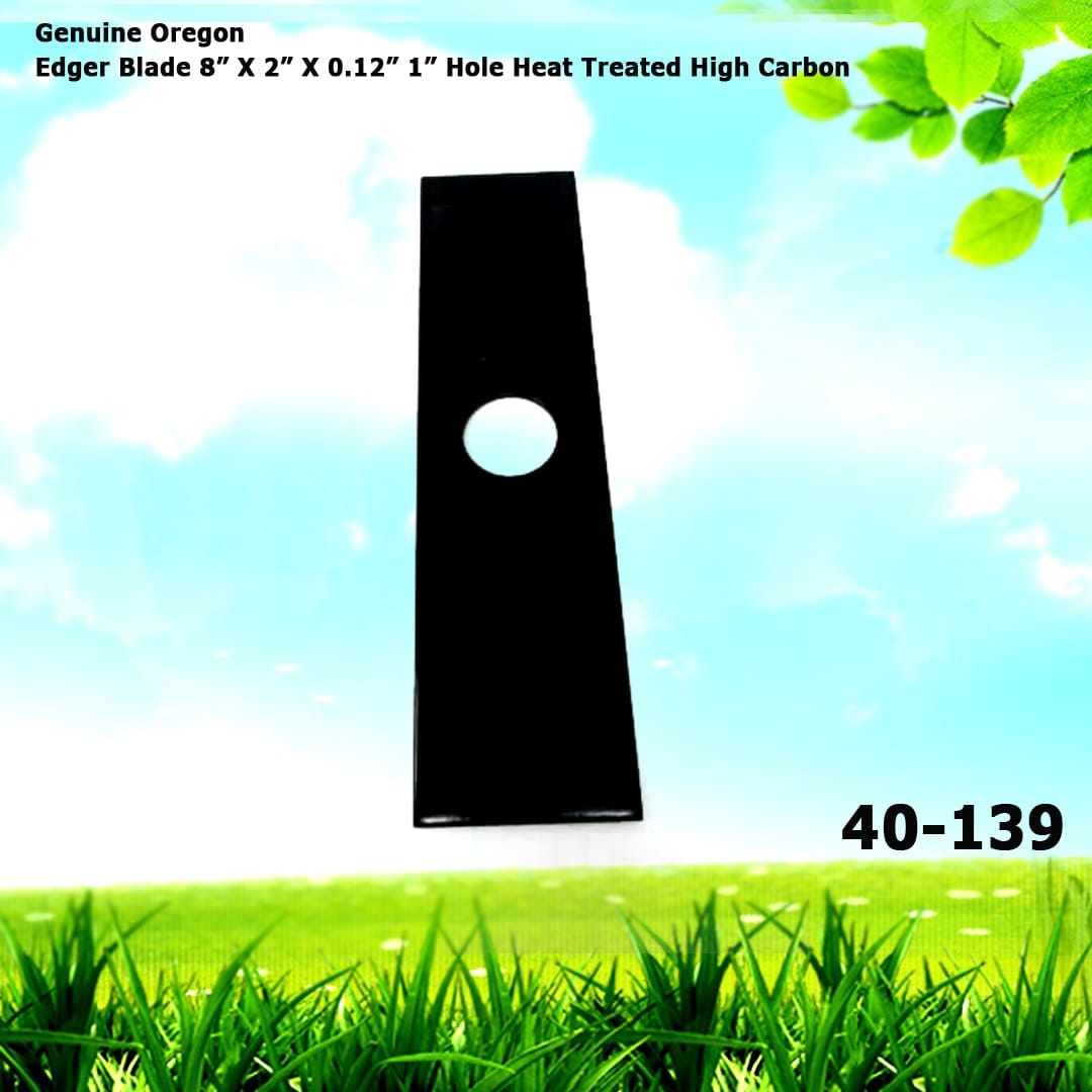 Genuine Oregon 40-139 Edger Blade 8” X 2” X 0.12” 1” Hole Heat Treated High Carbon