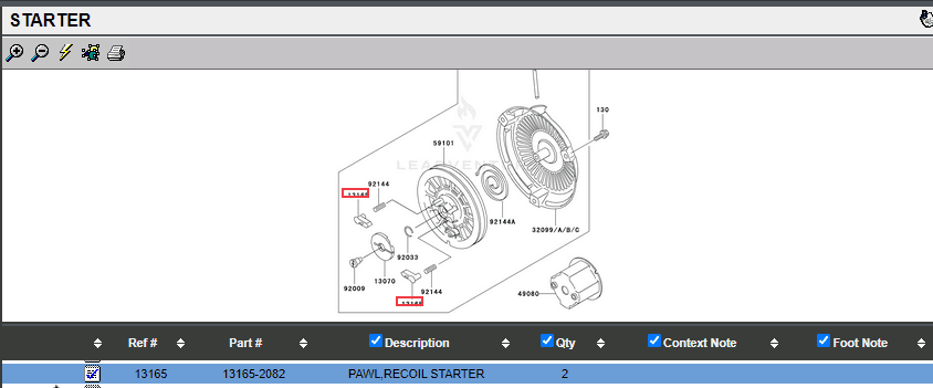 2 Genuine Kawasaki  13165-2082 Recoil Pawl  FE120D FE170D GEW20A GEW90A HC050A - Image 6