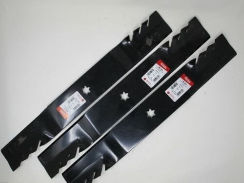 3 Genuine Oregon 96-401 Mulching Blades Cub Cadet MTD 23 1/2" Star 942-04290, 742-04244 - Image 2