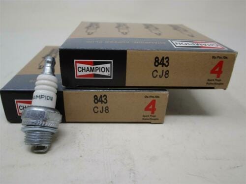 8 Genuine Champion 843 CJ8 Nickel Spark Plug's Copper Plus Chainsaw - Image 2