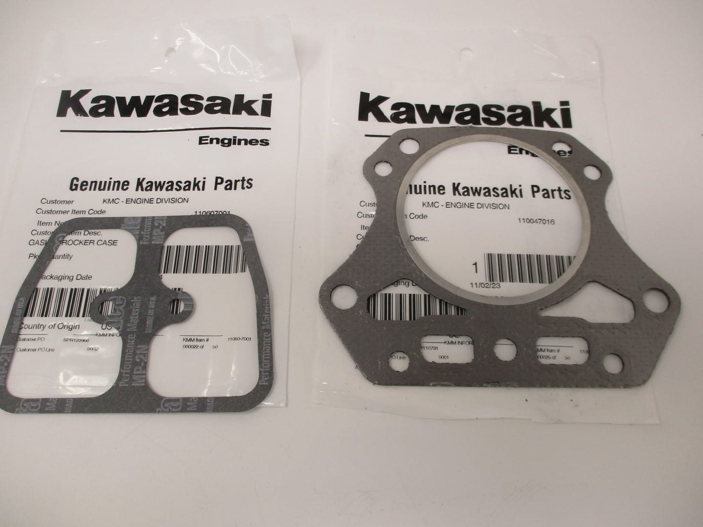 Genuine Kawasaki 11004-7016 Head & Rocker 11060-7001 Cover Gasket - Image 4