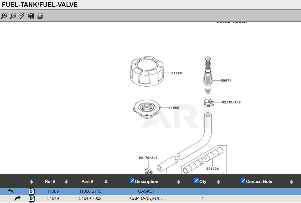 Genuine Kawasaki 11060-2145 Gas Breather Cap Gasket FJ100D FJ180V - Image 7