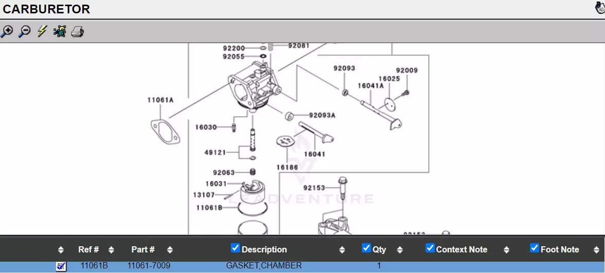 2 Genuine Kawasaki 11061-7009 Chamber Carburetor Bowl Float Gasket FS651V FS691V - Image 4