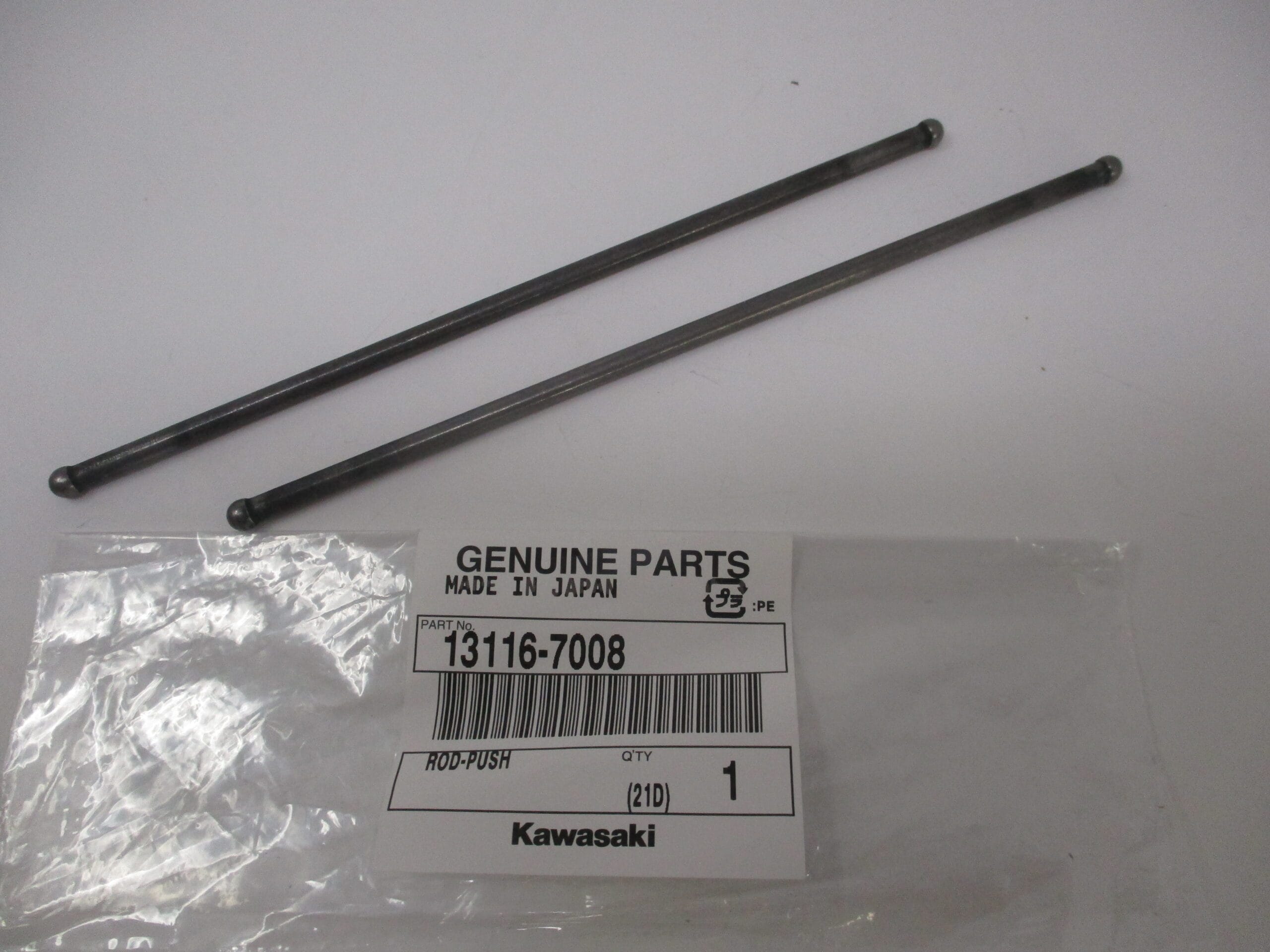 2 Genuine Kawasaki 13116-7008 Push Rods FR541V FRFR600 FS600V FX541 FX481V - Image 2