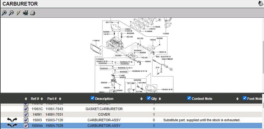Genuine Kawasaki 15004-1008, 15004-7029, Carburetor for FH661V FH680V FH661V - Image 2