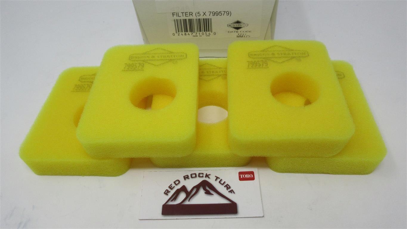 5 Genuine Briggs & Stratton 4248 / 799579 Air Filter 09P000 08P000 Mower Foam - Image 3