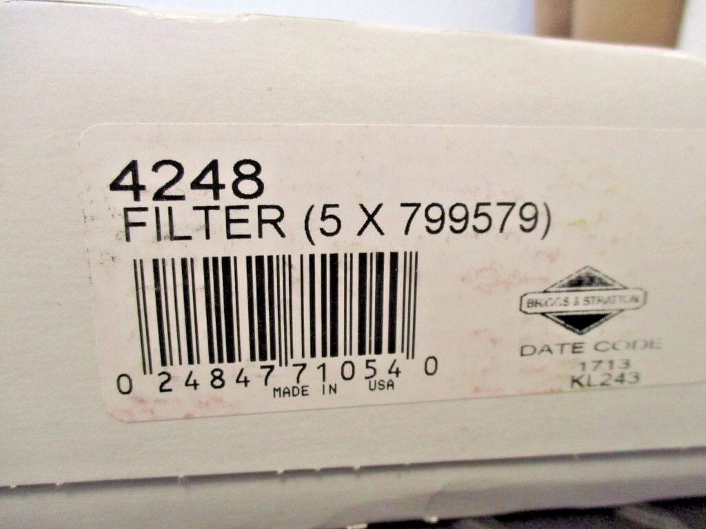 5 Genuine Briggs & Stratton 4248 / 799579 Air Filter 09P000 08P000 Mower Foam - Image 2