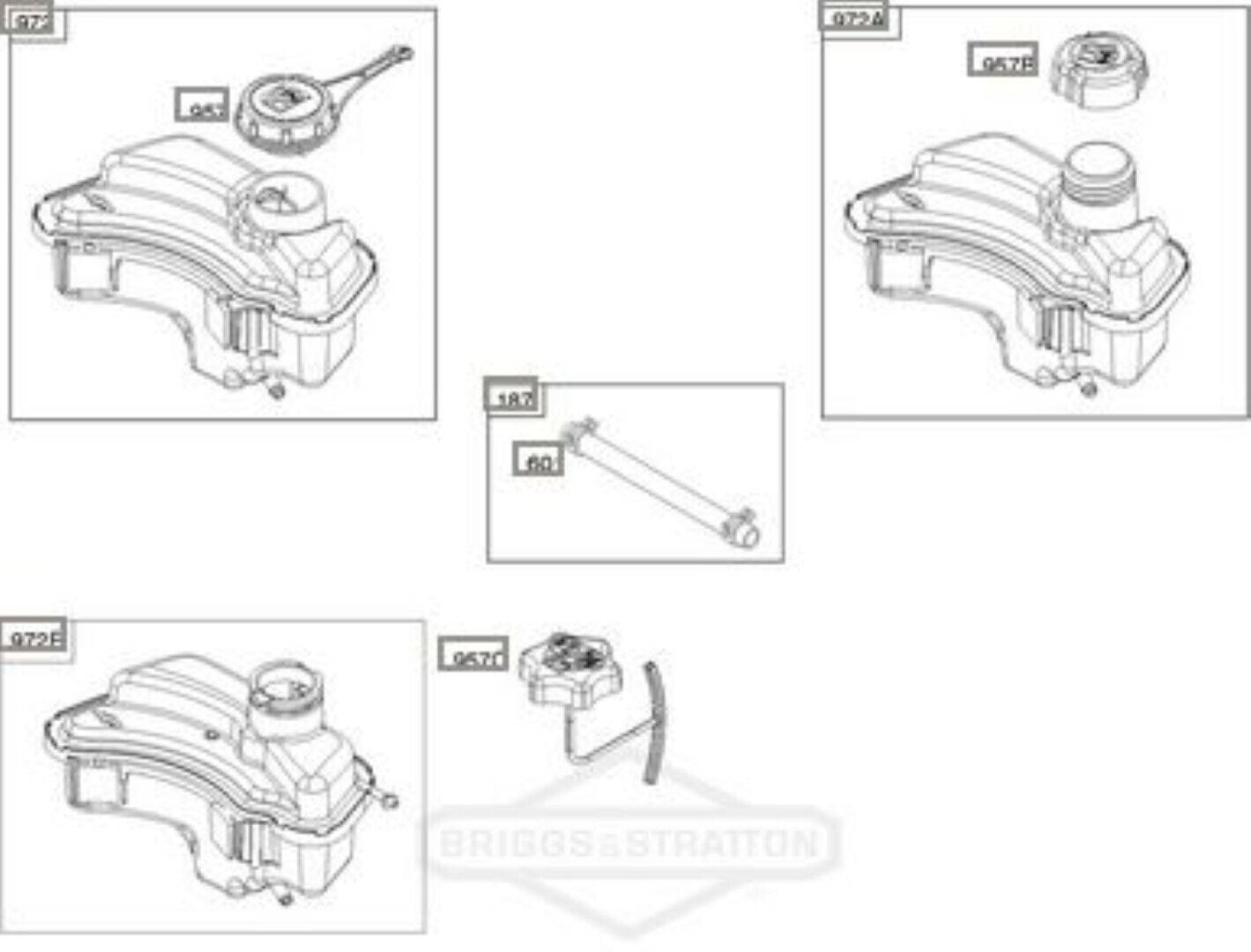 Genuine Briggs & Stratton 591947 Fuel Gas Tank with Gas Cap - Image 6