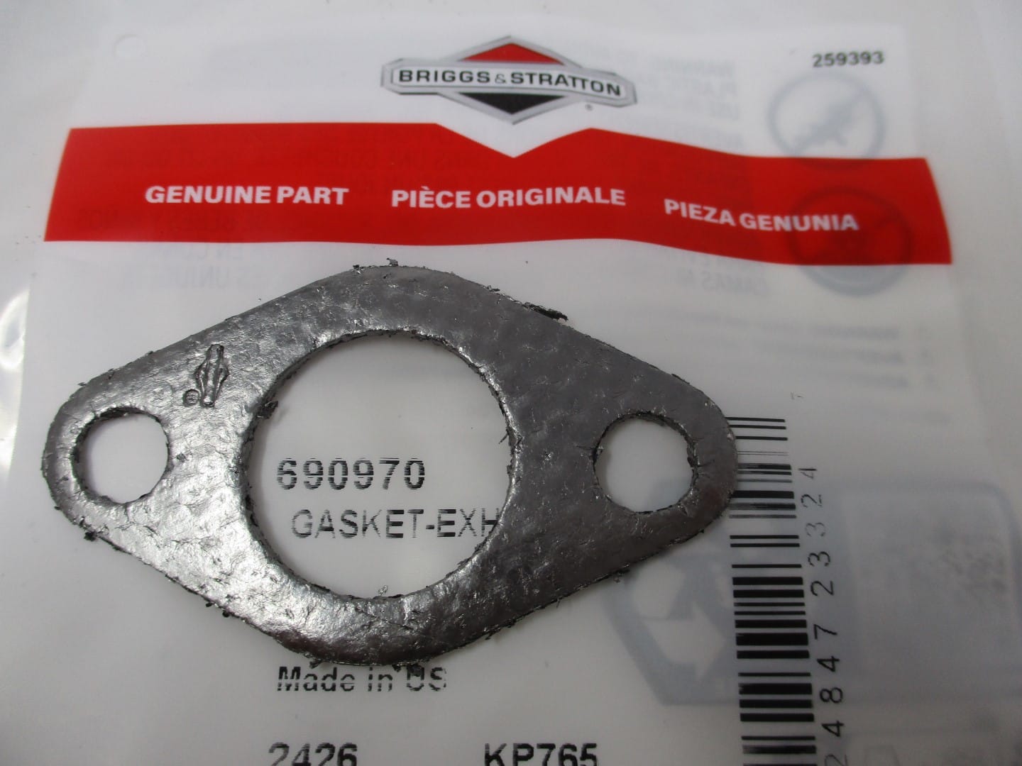 Genuine Briggs & Stratton 690970 Exhaust Manifold Gasket 273485 401577 4025A7 - Image 3