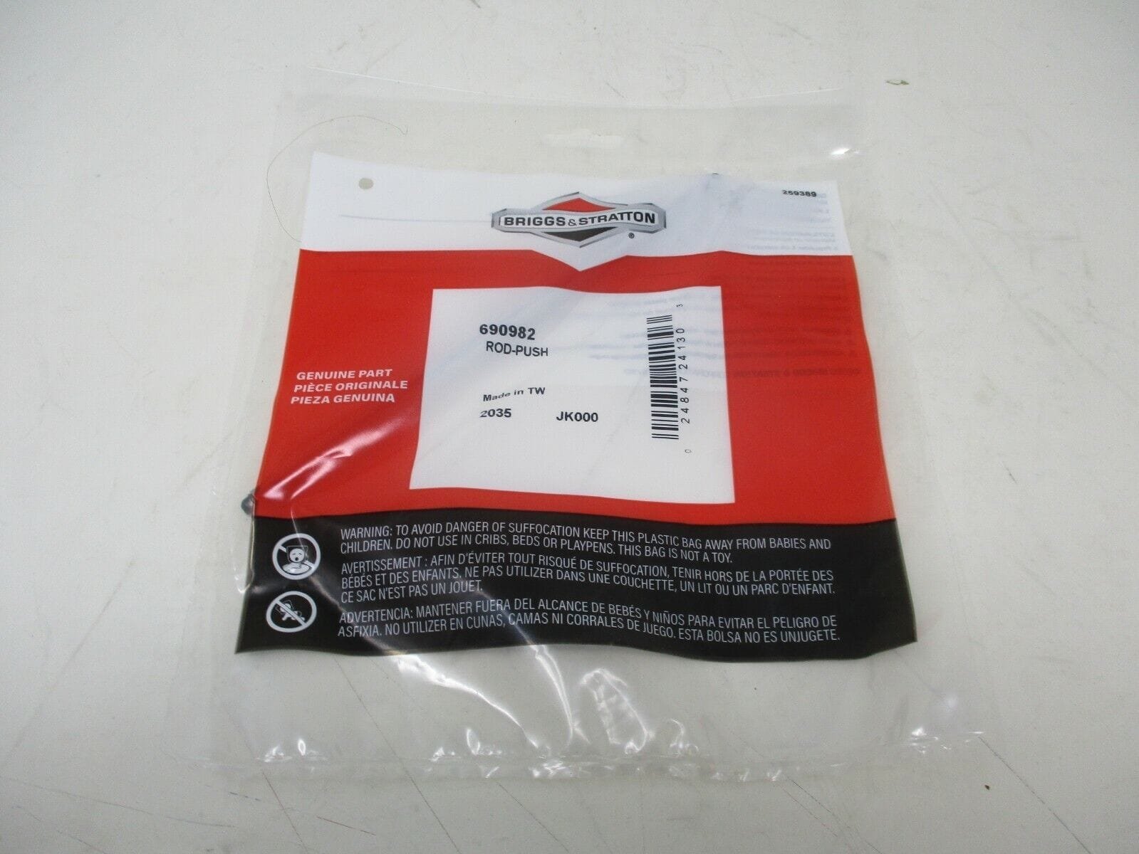 Genuine Briggs & Stratton 690982 Push Rod - Image 2