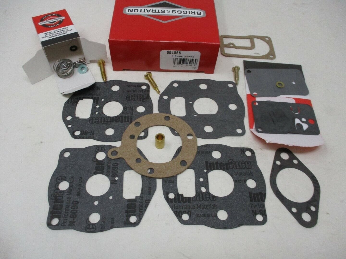 Genuine Briggs & Stratton 694056 Carburetor Overhaul Kit Rebuild 16/18 HP L-He