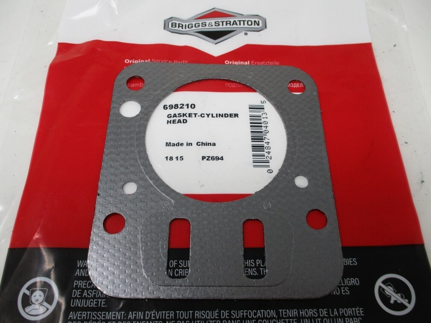Genuine Briggs & Stratton 698210 Cylinder Head Gasket  692554, 273489, 555621