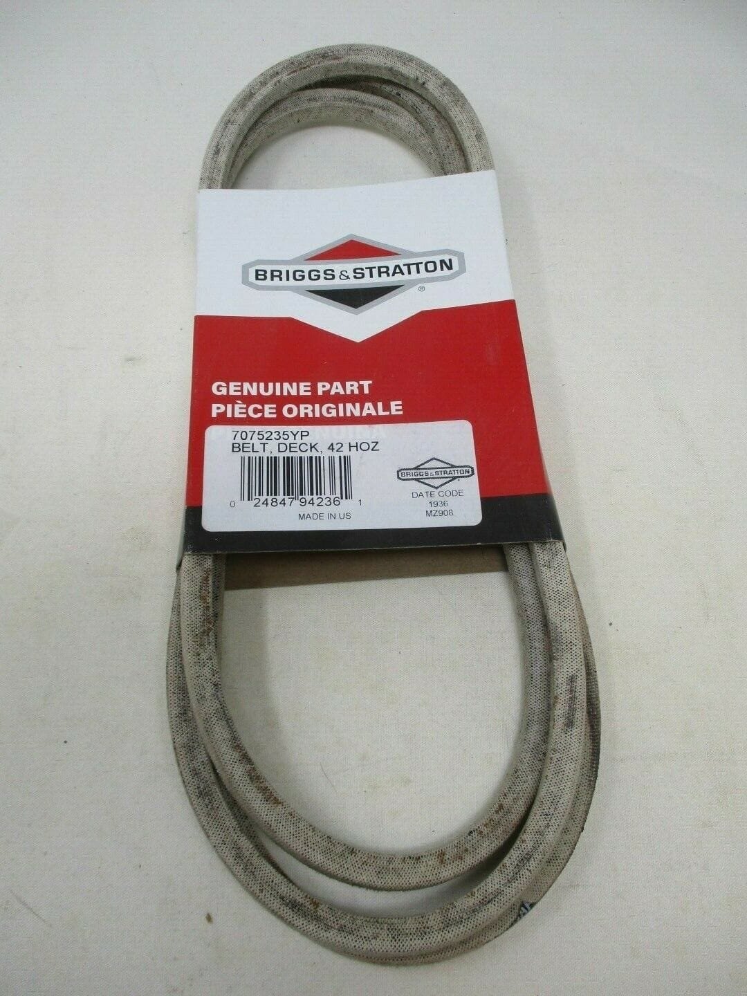 Genuine Briggs & Stratton 707523YP Mower Deck V-Belt 42 Hoz Snapper Lawn Tractor
