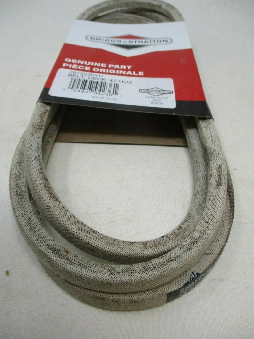 Genuine Briggs & Stratton 707523YP Mower Deck V-Belt 42 Hoz Snapper Lawn Tractor - Image 2