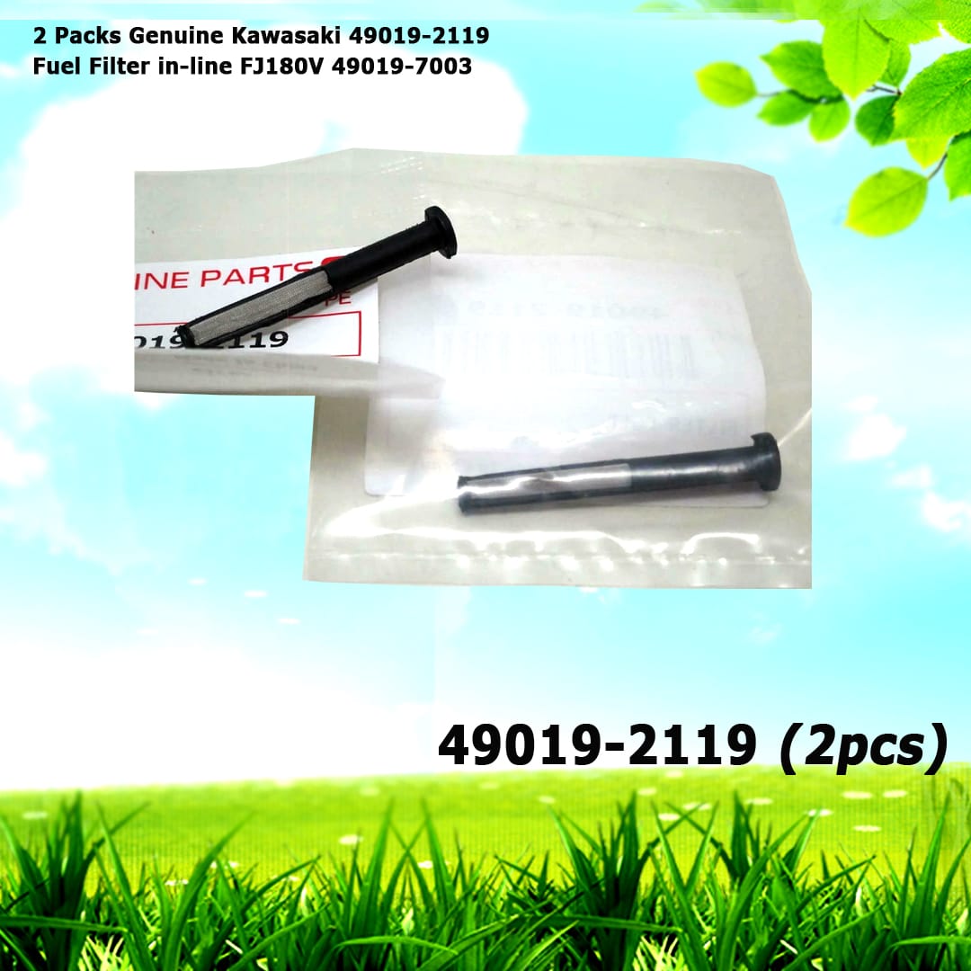 2 Genuine Kawasaki 49019-2119 Fuel Filter in-line FJ180V 49019-7003 - Image 2