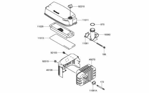 Genuine Kawasaki 11013-2232 Pre Air Filter 11013-7032 110137018 FJ180 - Image 2
