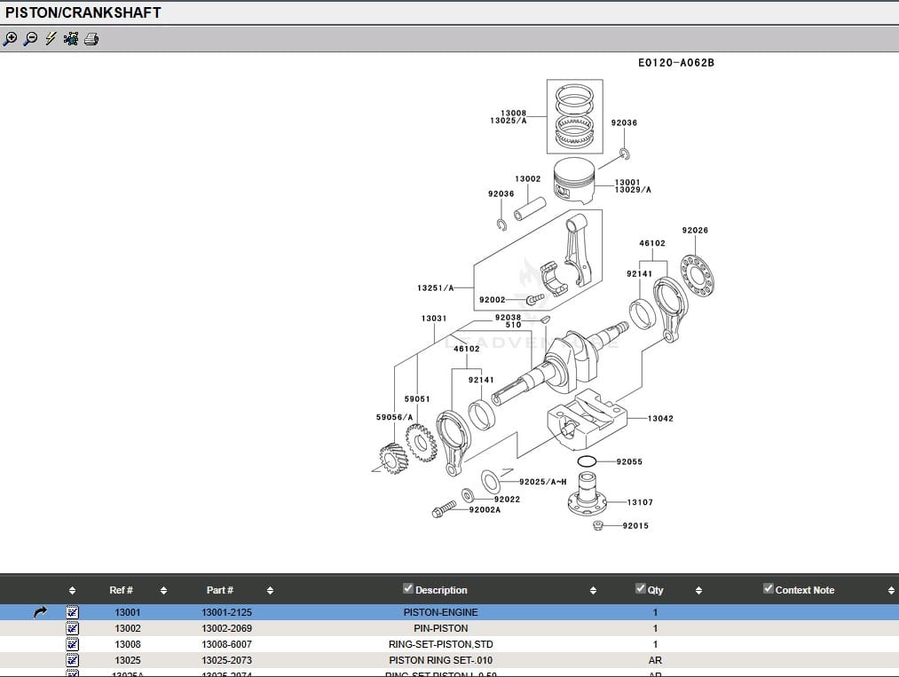 Genuine Kawasaki 13008-6007 Piston Ring Set STD Toro - Image 4