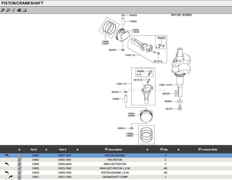 Genuine Kawasaki 13001-7007 Piston & 13008-6058 Rings STD FH601V FH641V FH661V STD - Image 6