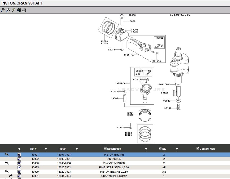 Genuine Kawasaki 13001-7007 Piston & 13008-6058 Rings STD FH601V FH641V FH661V STD - Image 6