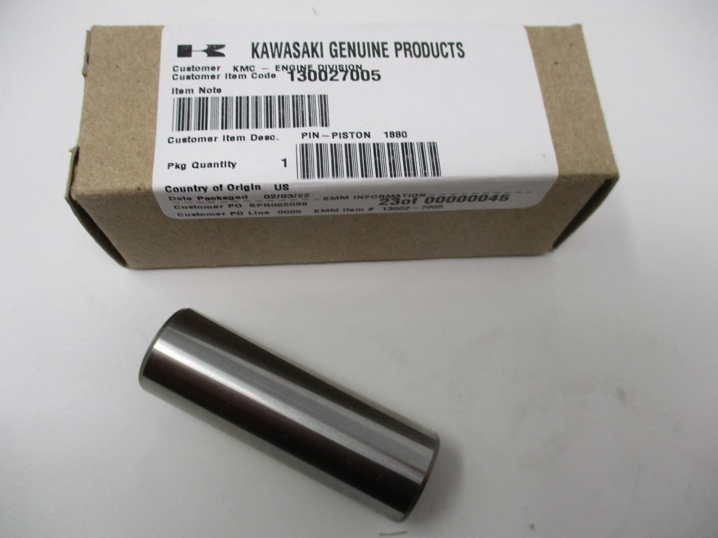 Genuine Kawasaki 13002-7005 Piston Pin FX751V, FX801V, FX850V,
